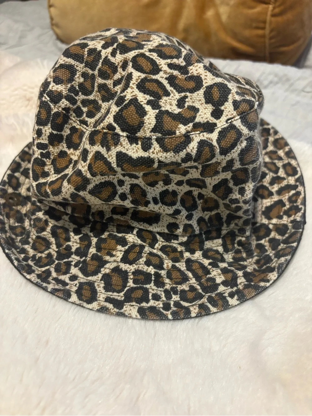 Leopard Print Bucket Hat - Brown/Black